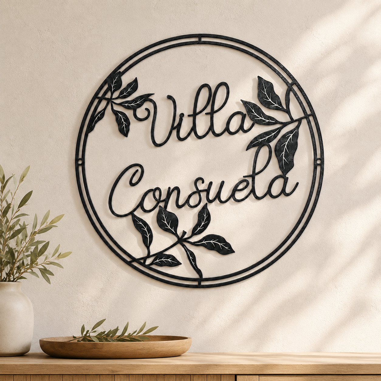 Personalized Metal Villa Name Sign for Outdoors