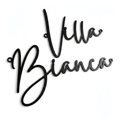 Personalized Metal Villa Sign with Name