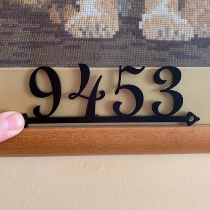 Custom Metal Sign with House Numbers, Personalized Address Numbers & Letters Outdoor Address Sign, Front Door Sign - Modern Metal House Sign
