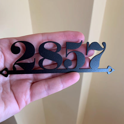 Custom Metal Sign with House Numbers, Personalized Address Numbers & Letters Outdoor Address Sign, Front Door Sign - Modern Metal House Sign
