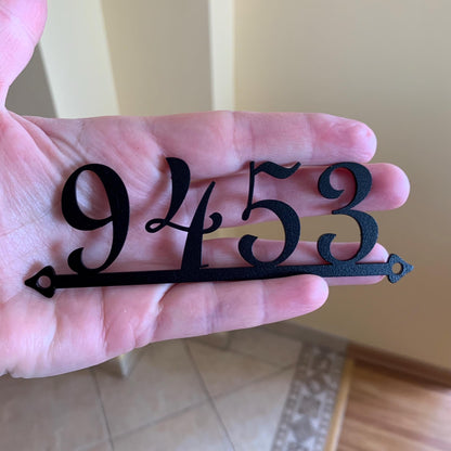 Custom Metal Sign with House Numbers, Personalized Address Numbers & Letters Outdoor Address Sign, Front Door Sign - Modern Metal House Sign
