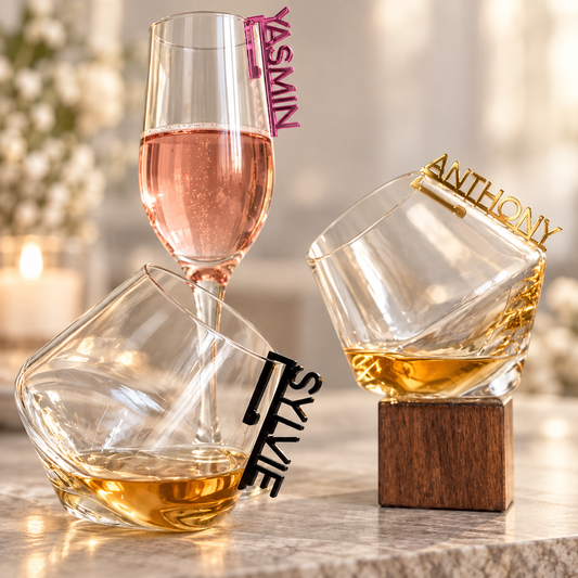 Personalized Wine Glass Charms — personalized gift by FranJohnsonHouse