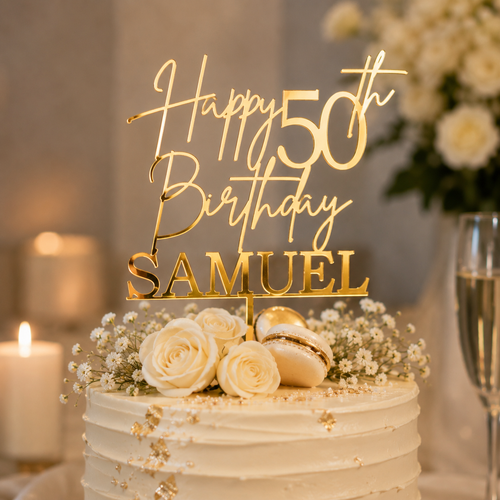 Personalized Birthday Cake Topper