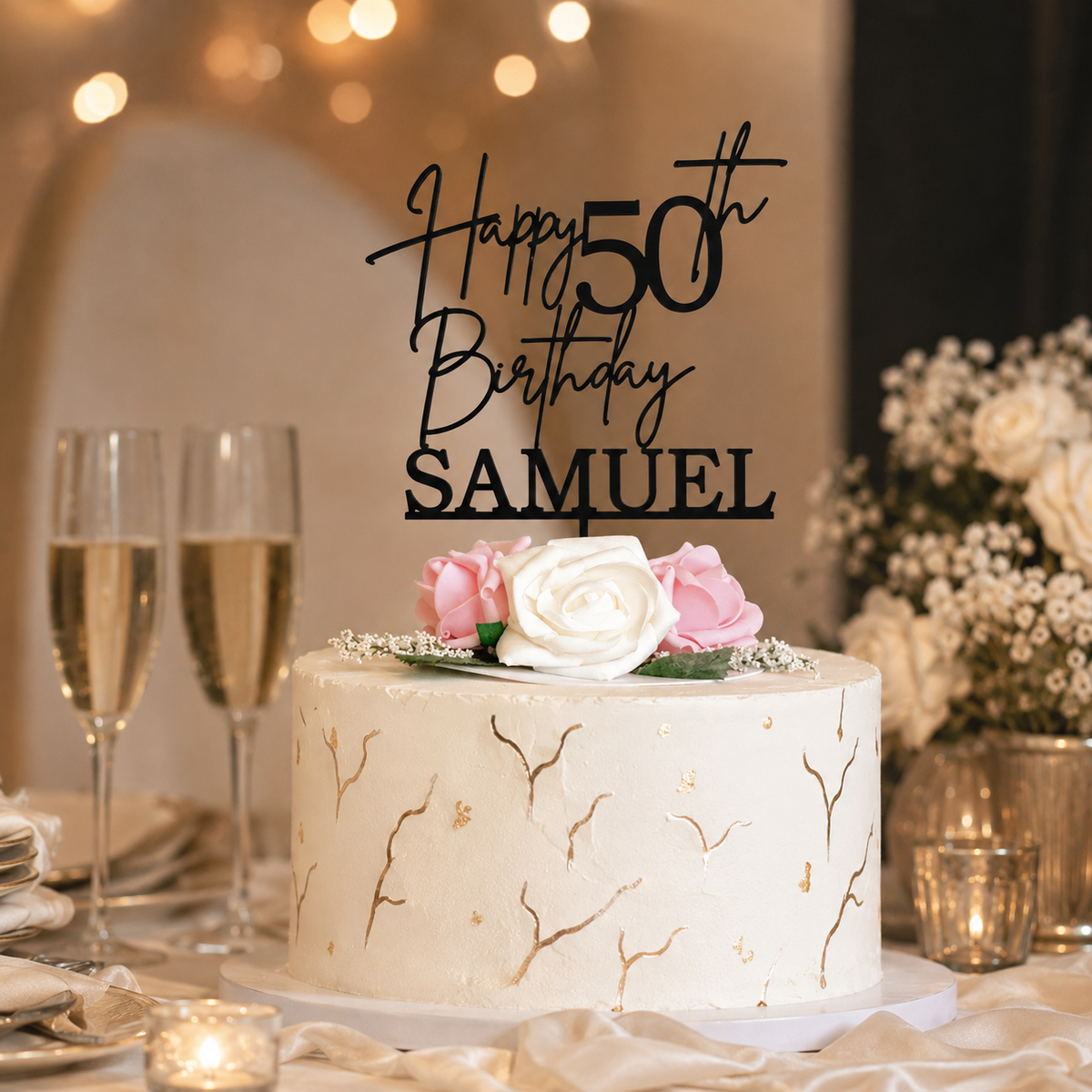 Personalized Birthday Cake Topper