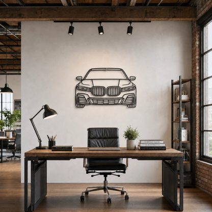 730 M Kit Front Metal Car Silhouette Wall Art