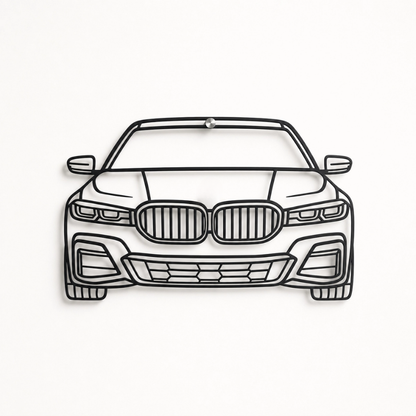 730 M Kit Front Metal Car Silhouette Wall Art