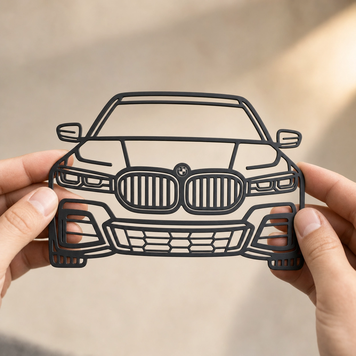 730 M Kit Front Metal Car Silhouette Wall Art