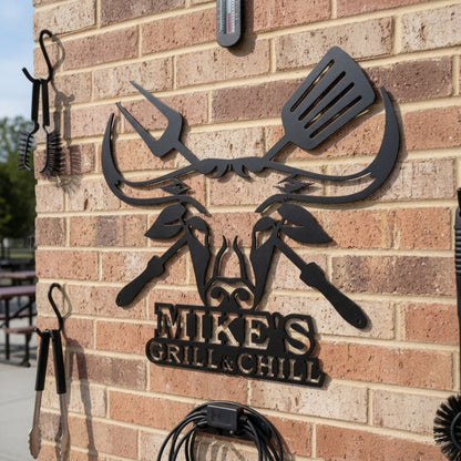Personalized BBQ Metal Sign