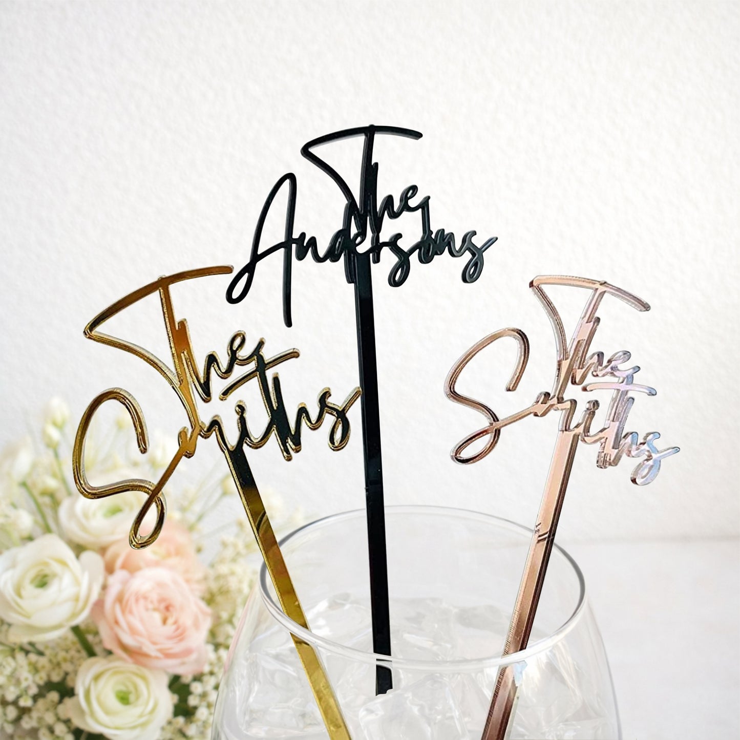Personalized Family Drink Stirrers