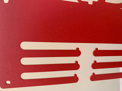 Custom Family Medal Holder for Couples – Personalized Running Medal & Bib Display Rack