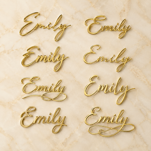 Personalized Laser Cut Names – Font Collection