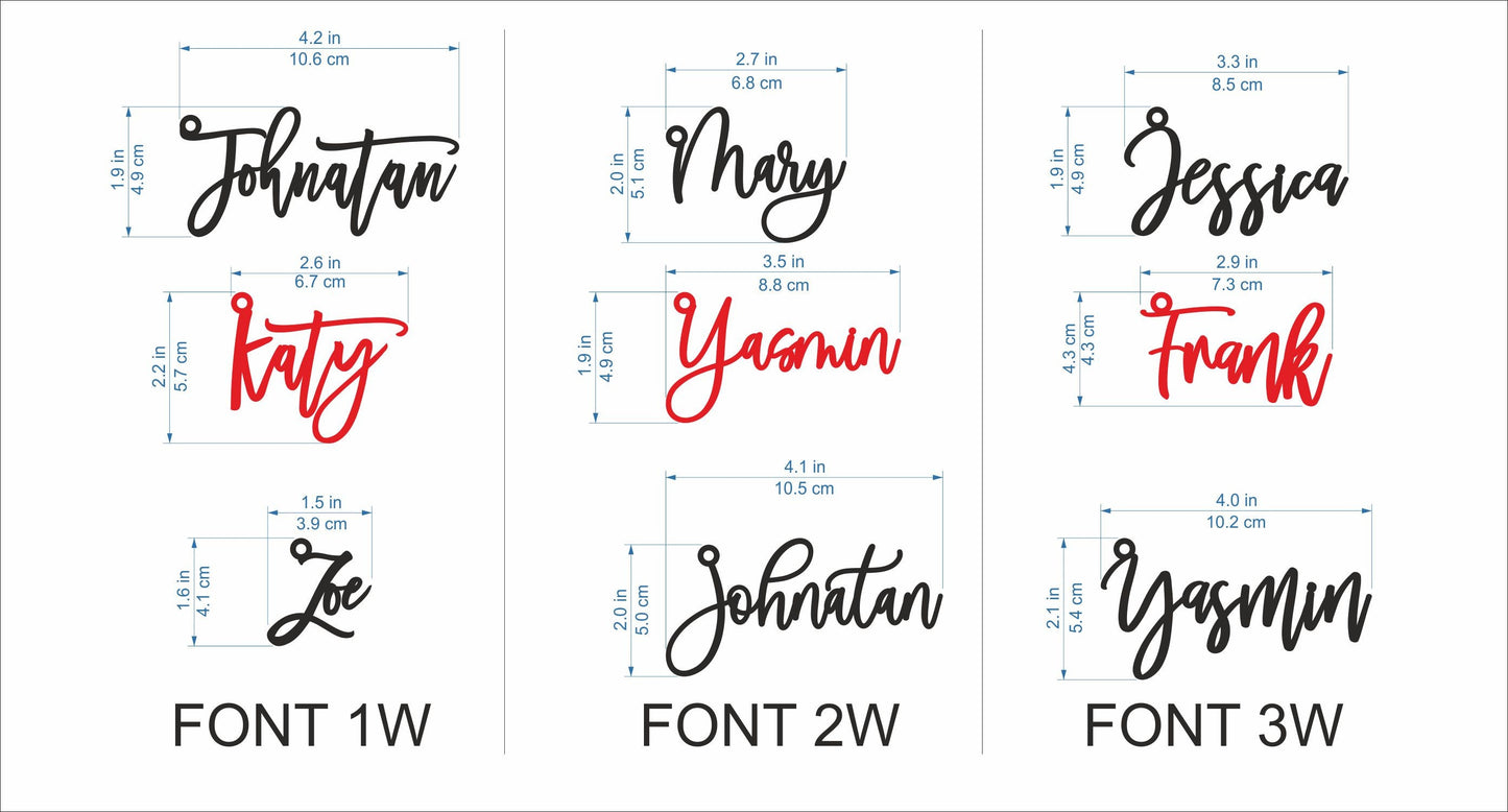 Personalized Metal Keychain with Laser Cut Name - Custom Keyrings - Bag Key Chain