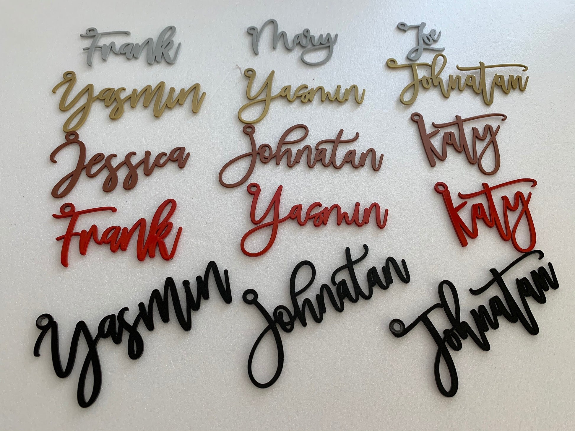 Personalized Metal Keychain with Laser Cut Name - Custom Keyrings - Bag Key Chain