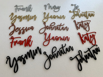 Personalized Metal Keychain with Laser Cut Name - Custom Keyrings - Bag Key Chain