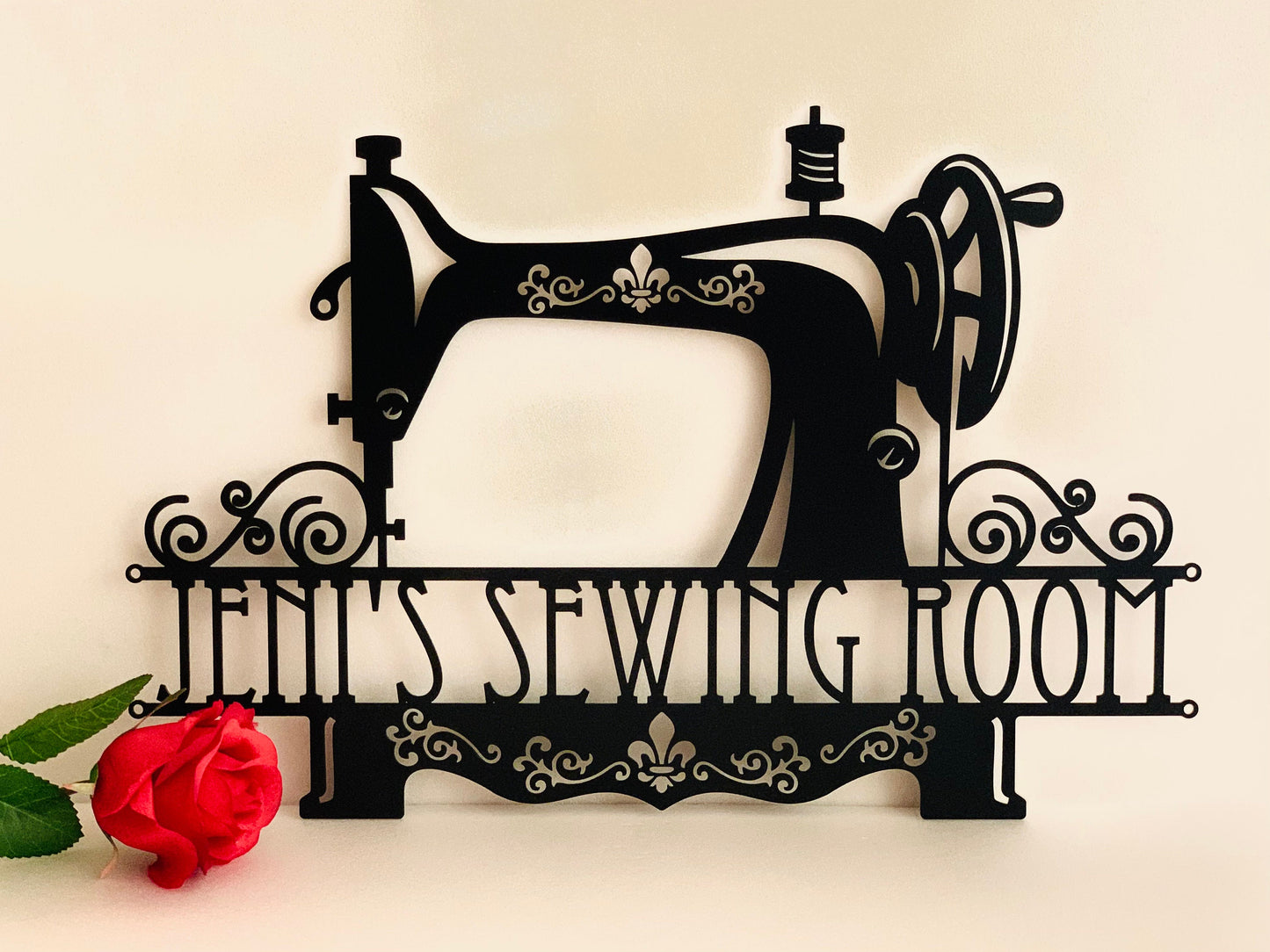 Custom Sewing Machine Sign | Personalized Quilting & Craft Room Wall Art