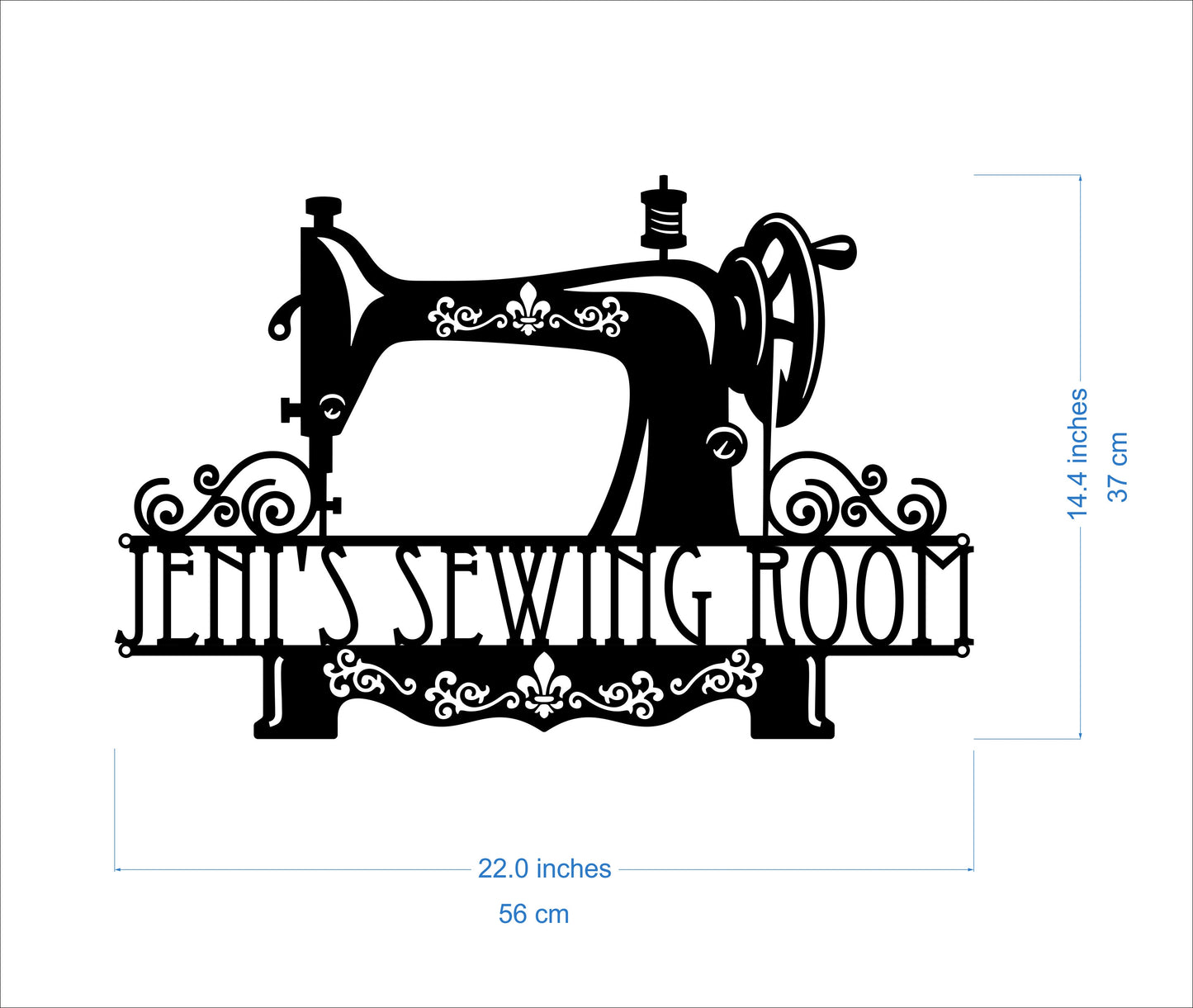 Custom Sewing Machine Sign | Personalized Quilting & Craft Room Wall Art