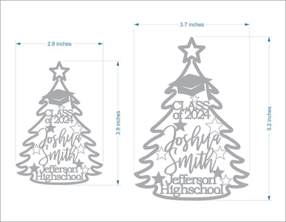 Custom Graduation Christmas Ornament - Personalized Name & College, Class of 2025 / 2026