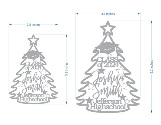 Personalized Graduation Christmas Ornament | Custom Name, High School & Class Year | Class of 2026 | College or Master’s Degree Gift | Stainless Steel