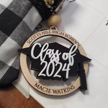Custom Graduation Name Ornament | Class of 2026 | Personalized High School or University Keepsake