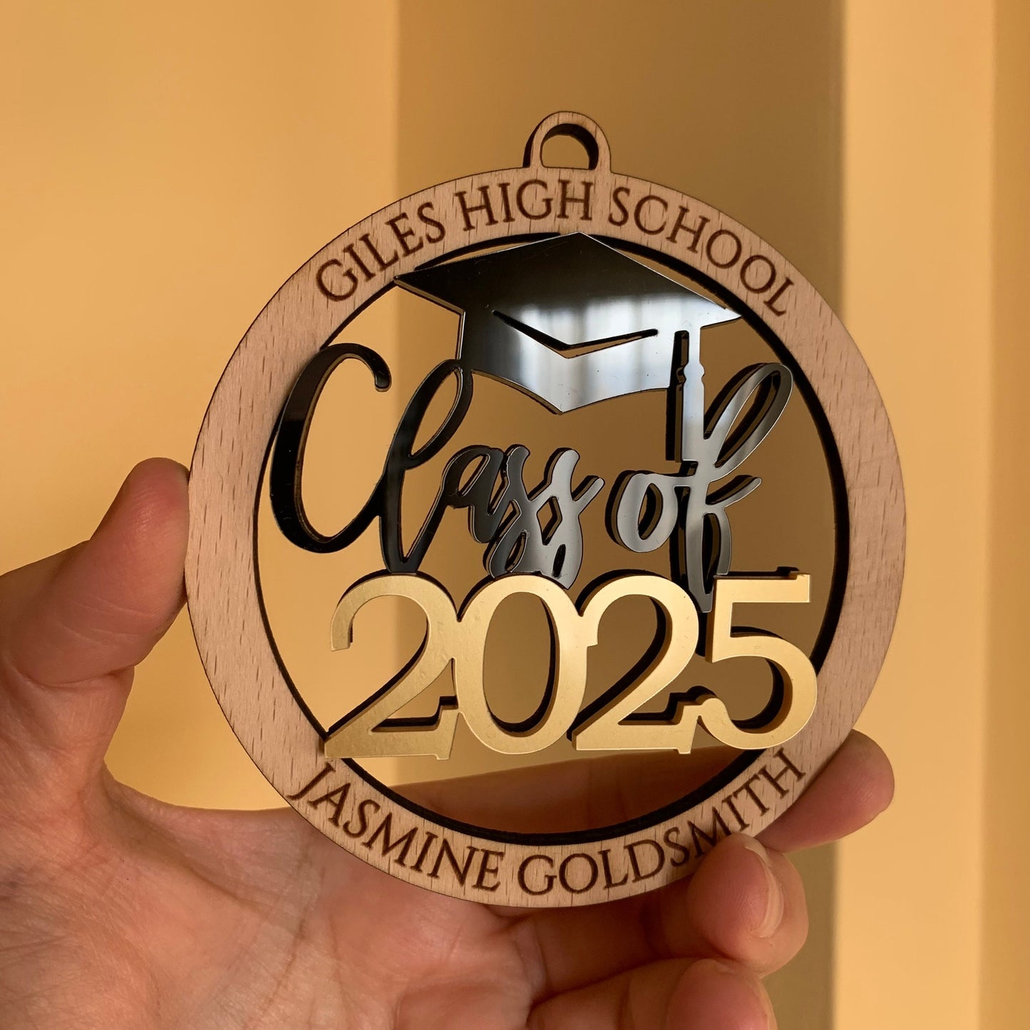 Personalized Graduation Ornament with Name & Class Year - Custom High School Keepsake