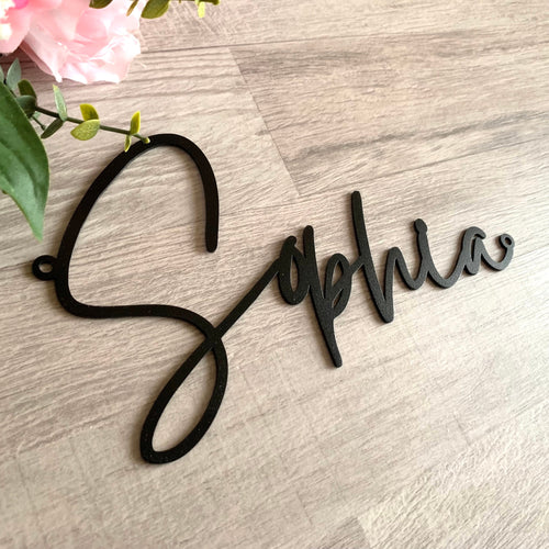 Personalized Script Metal Words