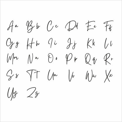 Personalized Script Metal Words