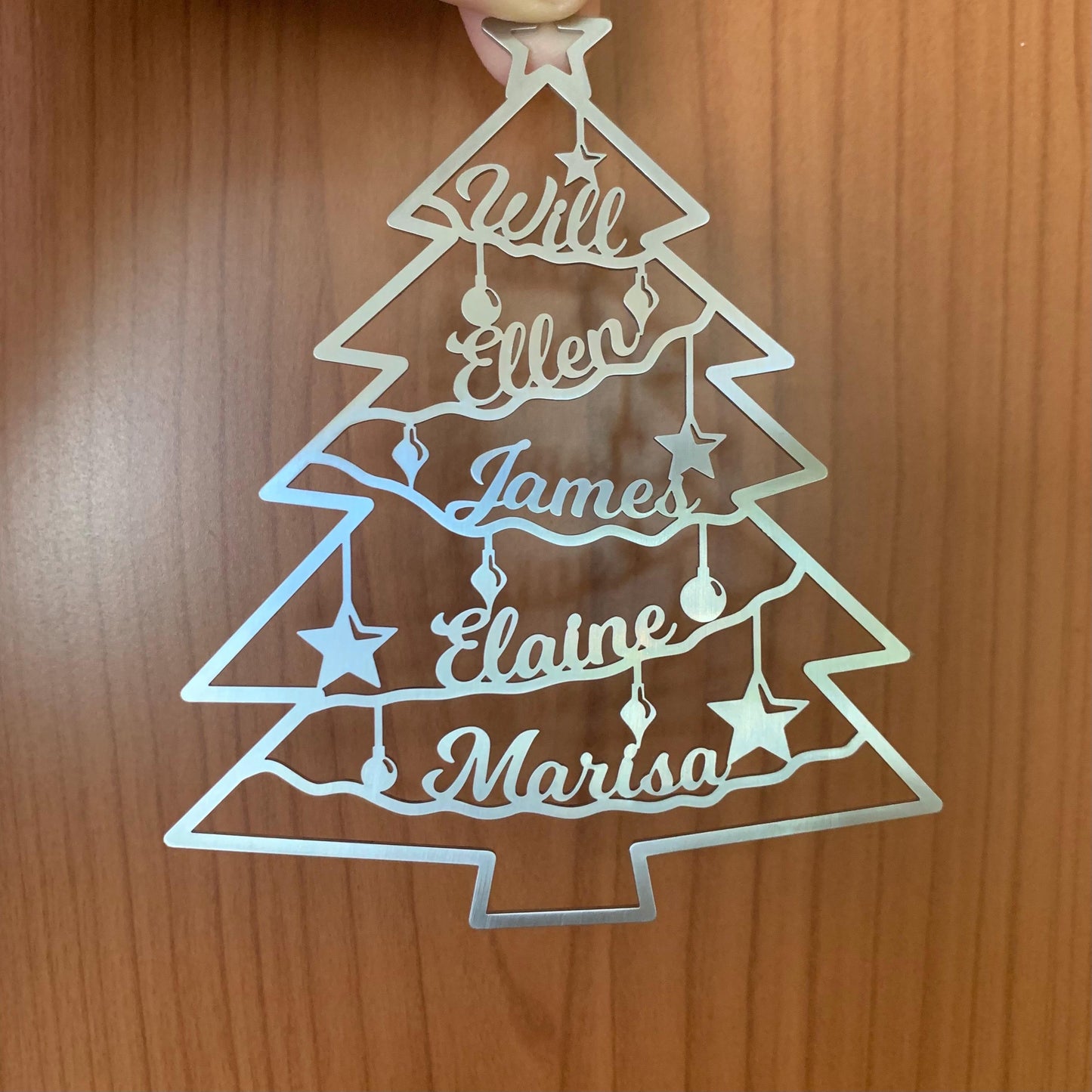 Personalized Christmas Tree Ornaments with Custom Family Names, Unique Holiday Gifts, Family Christmas Ornament, Xmas 2025 Handmade Ornament