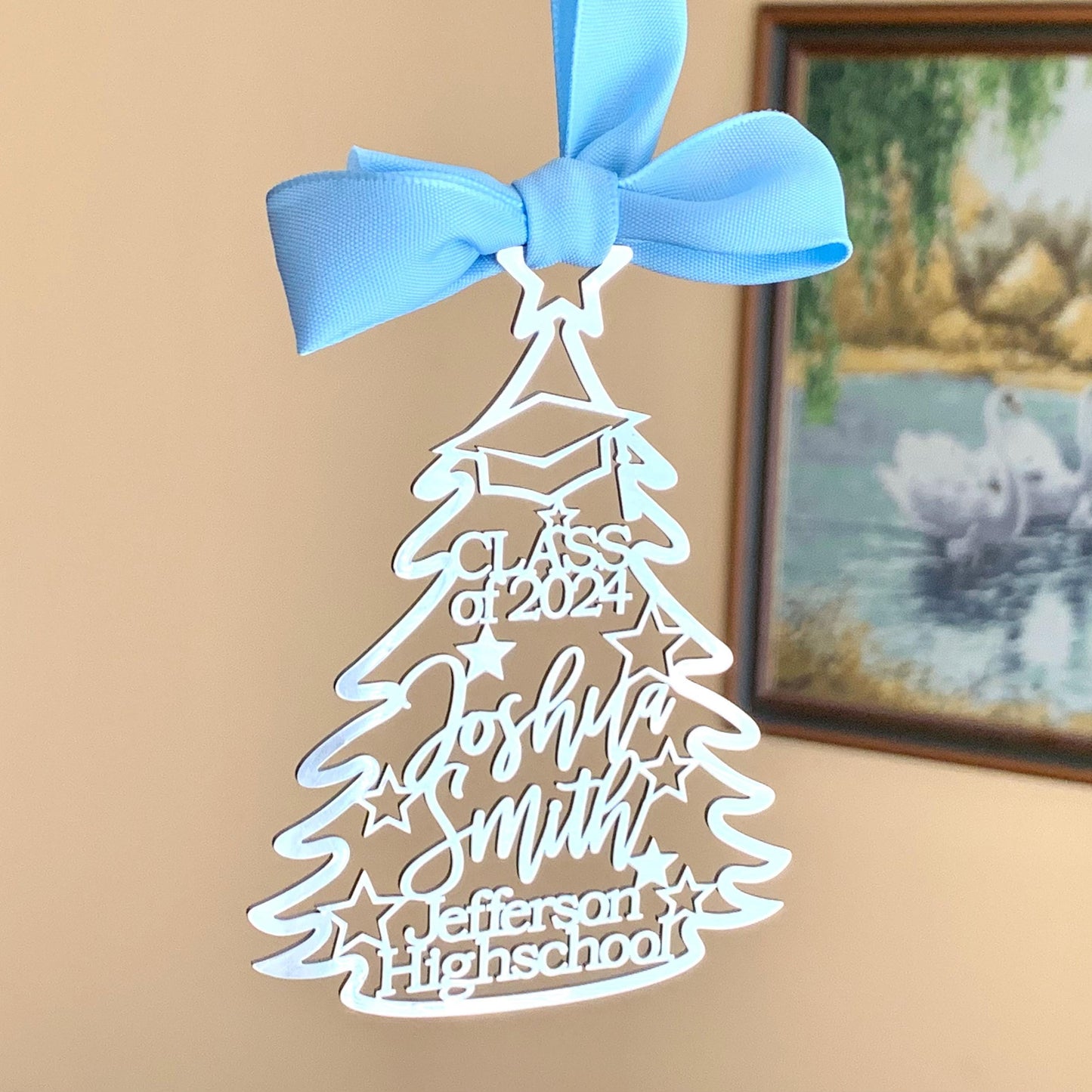 Custom Graduation Christmas Ornament - Personalized Name & College, Class of 2025 / 2026