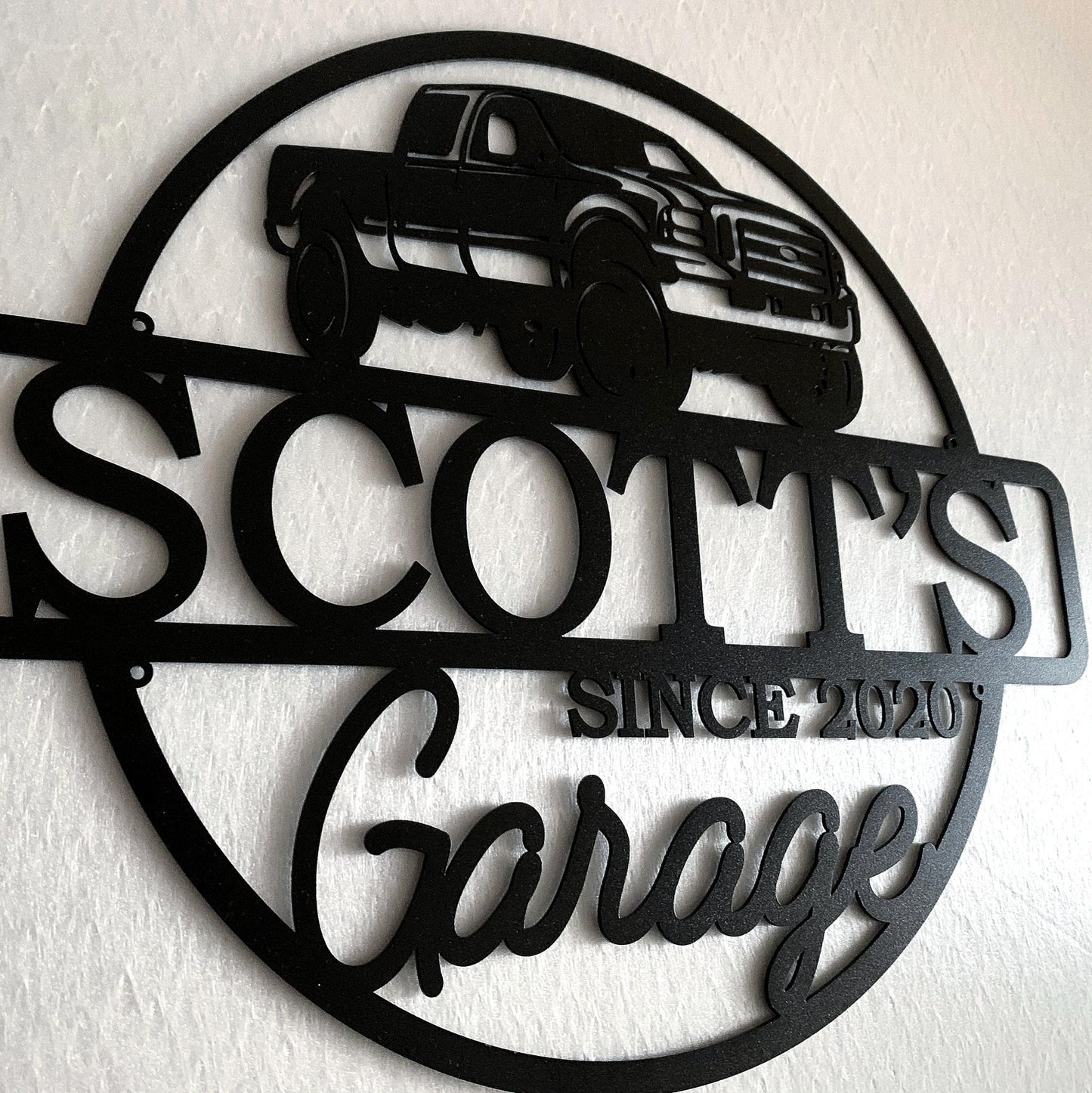 Personalized Metal Garage Sign