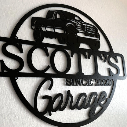 Personalized Metal Garage Sign