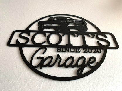 Personalized Metal Garage Sign