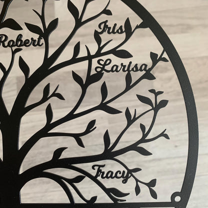 Personalized Tree of Life Metal Sign – Family Name & Custom Names | Family Wall Art & Gifts