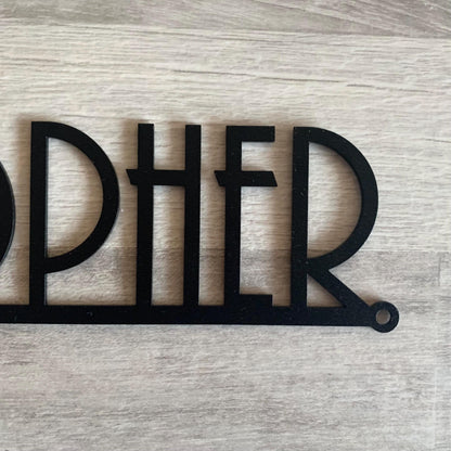 Custom Metal Name Sign – Personalized Business or Office Wall Decor – Modern Steel Word Plaque – Laser Cut Metal Sign for Home or Workspace