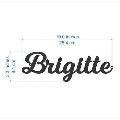 Custom Metal Script Word Sign – Personalized Laser Cut Metal Name for Wall Decor, Nursery, Gifts, or Door Plaque – Modern Steel Lettering