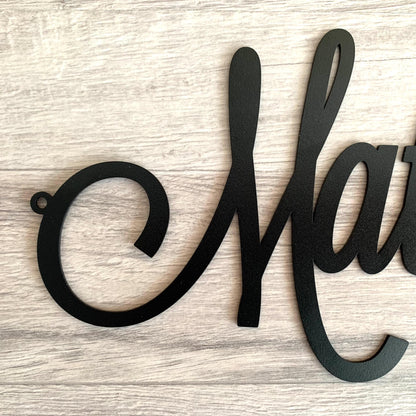 Personalized Metal Name Sign – Custom Wall Letters for Nursery, Wedding, or Home - Laser Cut Metal Word Decor in 6 Colors