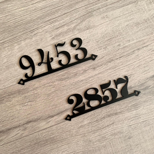 Custom Metal Sign with House Numbers, Personalized Address Numbers & Letters Outdoor Address Sign, Front Door Sign - Modern Metal House Sign