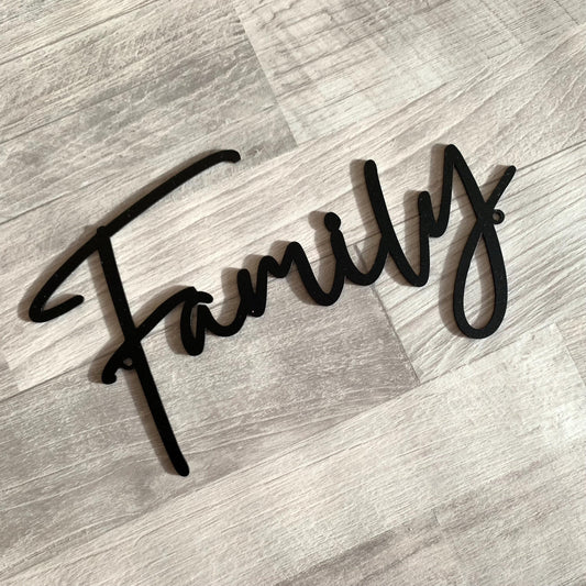 Custom Metal Family Name Sign – Personalized Word Wall Art for Home, Kitchen, Garage, or Business – Outdoor House Sign or Housewarming Gift