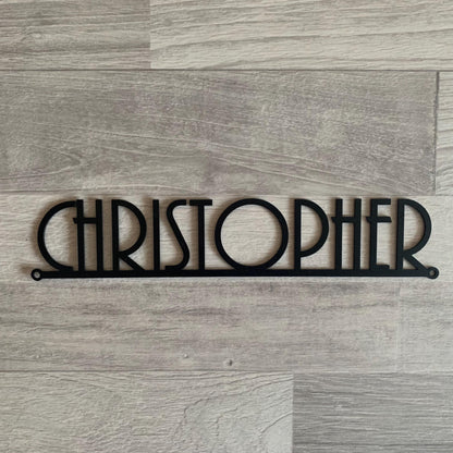 Custom Metal Name Sign – Personalized Business or Office Wall Decor – Modern Steel Word Plaque – Laser Cut Metal Sign for Home or Workspace