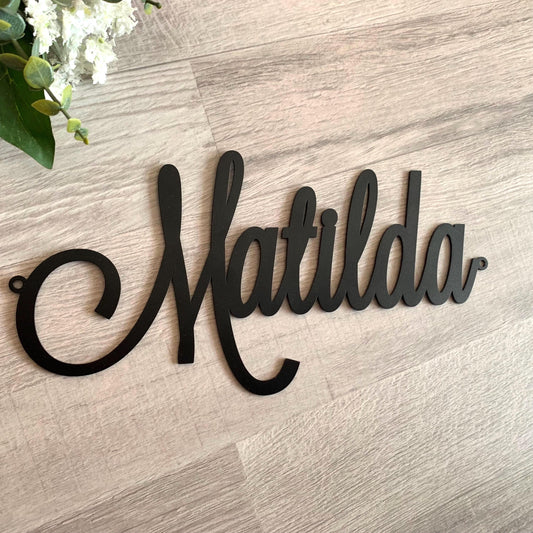 Personalized Metal Name Sign – Custom Wall Letters for Nursery, Wedding, or Home - Laser Cut Metal Word Decor in 6 Colors