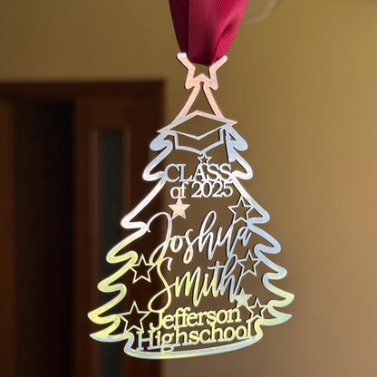 Custom Graduation Christmas Ornament - Personalized Name & College, Class of 2025 / 2026