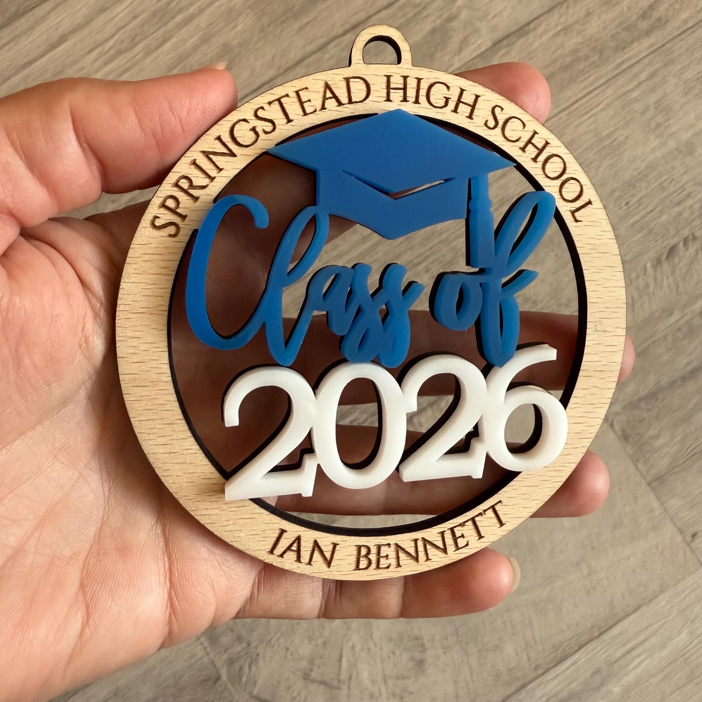 Personalized Graduation Ornament with Name & Class Year - Custom High School Keepsake