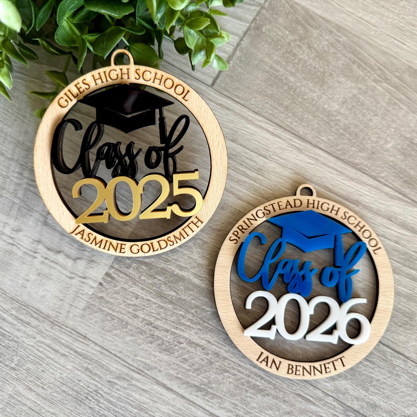 Personalized Graduation Ornament with Name & Class Year - Custom High School Keepsake