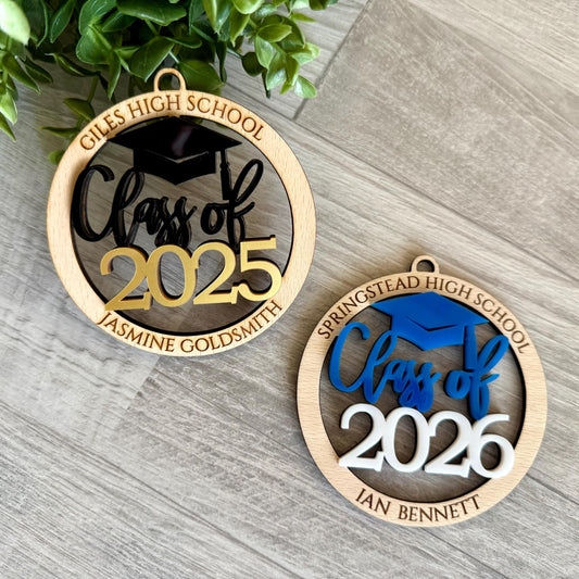 Personalized Graduation Ornament with Name & Class Year - Custom High School Keepsake
