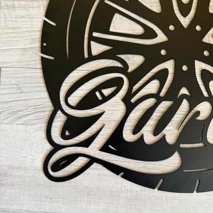 Custom Garage Name Sign – Personalized Mechanic Wall Art for Workshop or Tire Repair – Metal Shop Decor – Gift for Car Lovers & Man Cave