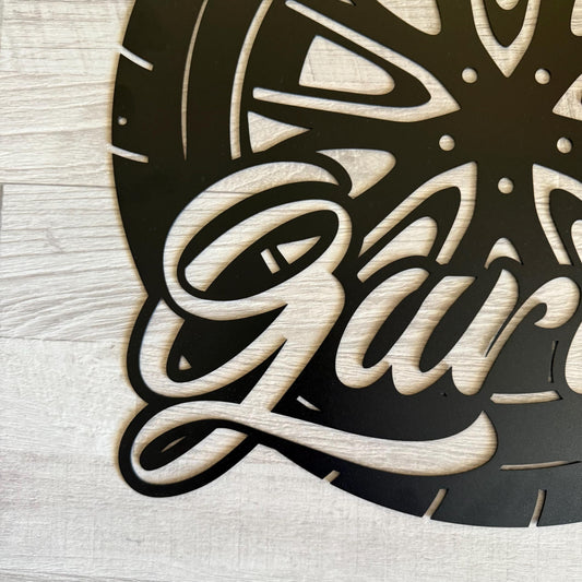 Custom Garage Name Sign – Personalized Mechanic Wall Art for Workshop or Tire Repair – Metal Shop Decor – Gift for Car Lovers & Man Cave