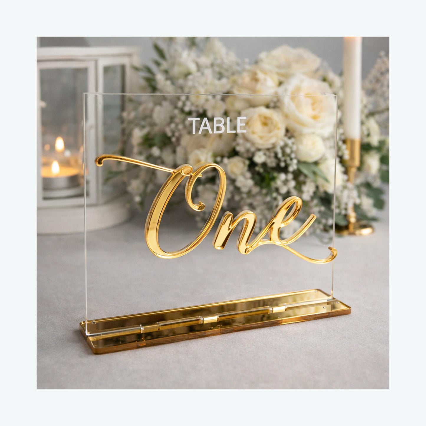 Personalized Wedding Table Numbers - Custom Script Signs - Head Table Decor - Elegant Number Holders