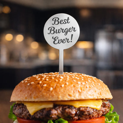 Personalized Stainless Steel Burger Skewers