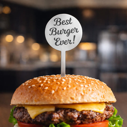 Personalized Stainless Steel Burger Skewers