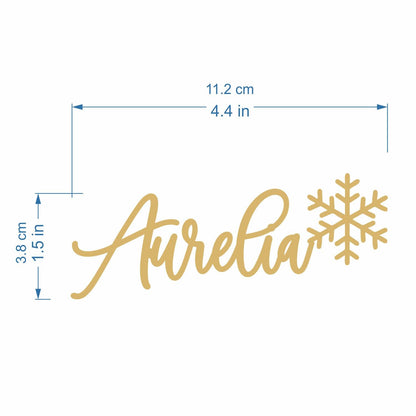 Personalized Christmas Place Cards, Custom Laser Cut Names with Snowflakes, Holiday Table Decor