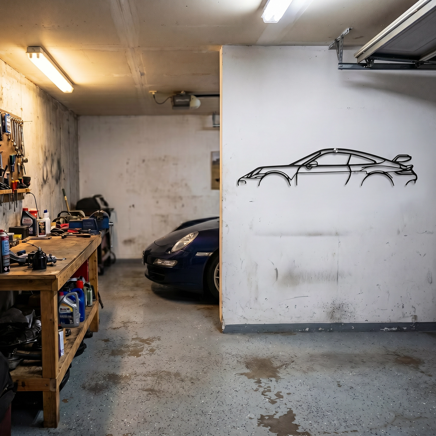 911 GT3 RS Metal Car Silhouette Wall Art